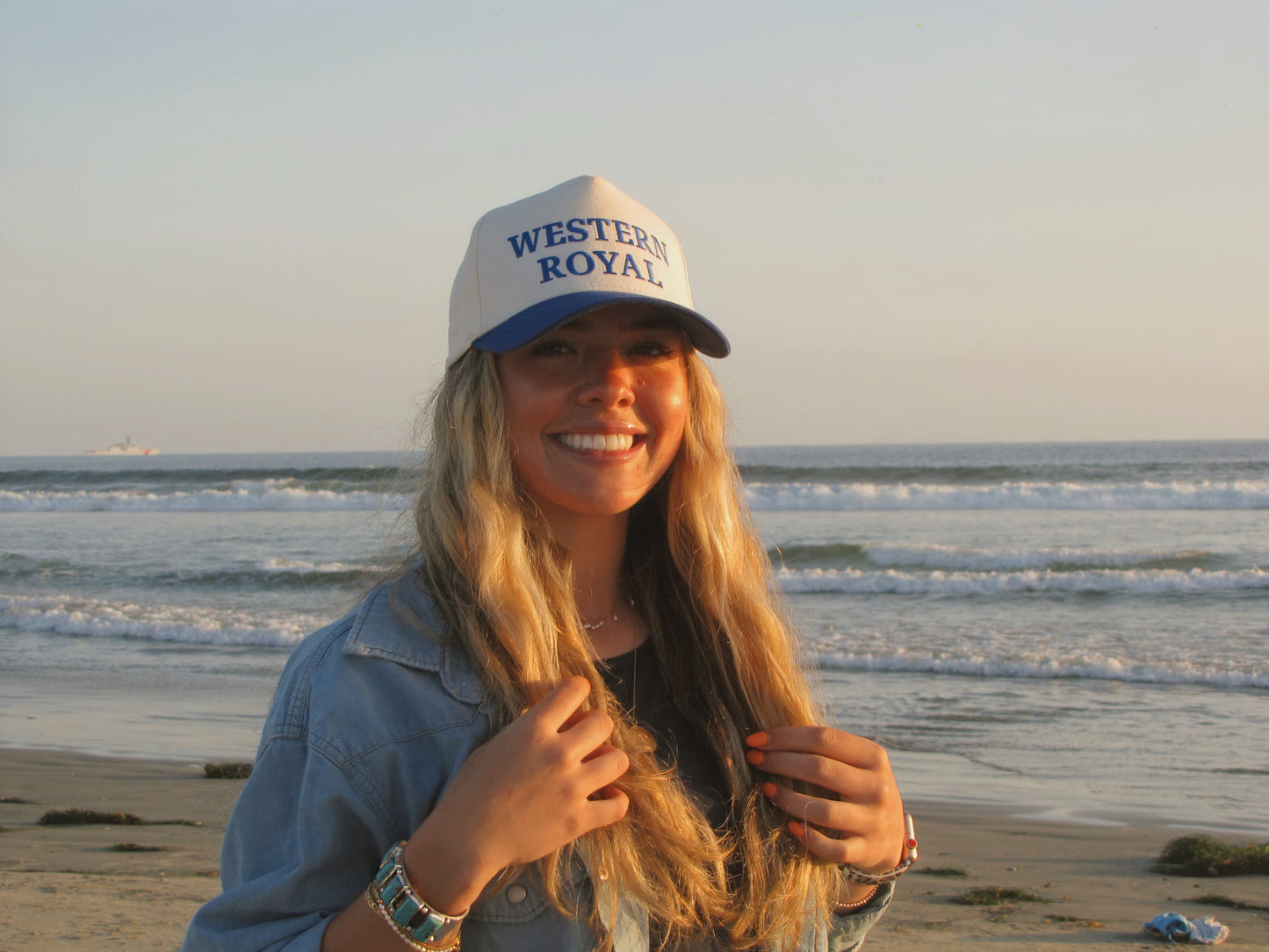 Blue/White Western Royal Hat